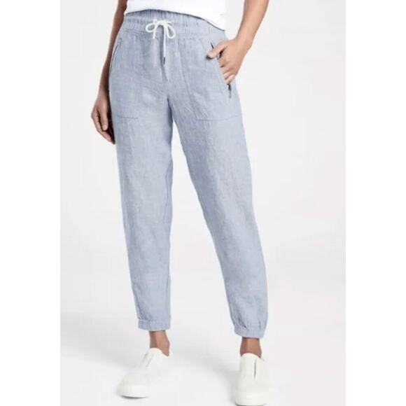 Athleta Cabo Linen Jogger in Chambray Blue - Picture 1 of 5